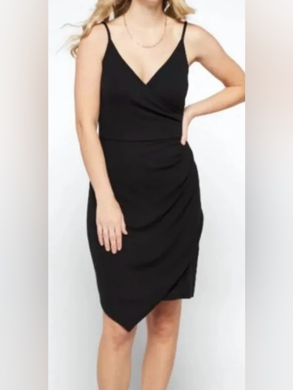 GoldRay Balletcore Sleeveless Faux Wrap Fraidy Knit Dress NWT